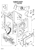 CABINET PARTS Diagram and Parts List for 7MRGX4634MQ0  Roper Dryer