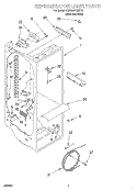 REFRIGERATOR LINER Diagram and Parts List for KSRS22FGSS13  KitchenAid Refrigerator