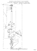 BRAKE AND DRIVE TUBE Diagram and Parts List for LSN8244AW0  Whirlpool Washer