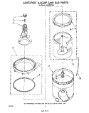 AGITATOR, BASKET, AND TUB Diagram and Parts List for LA3300XPW4  Whirlpool Washer