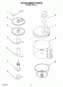 ATTACHMENT PARTS Diagram and Parts List for KFP750GC2  KitchenAid Food Processor