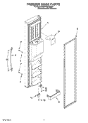 FREEZER DOOR PARTS Diagram and Parts List for KSRY25CTMS00  KitchenAid Refrigerator