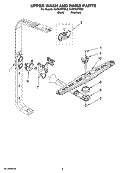UPPER WASH AND RINSE PARTS Diagram and Parts List for KUDC03ITBS3  KitchenAid Dishwasher
