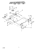COOKTOP BURNER Diagram and Parts List for KGST300HBT9  KitchenAid Range