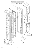 FREEZER DOOR Diagram and Parts List for 9ED20TKXDN00  Whirlpool Refrigerator