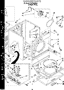 CABINET Diagram and Parts List for TGDS680DQ0  Estate Dryer