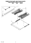 THIRD LEVEL RACK AND TRACK PARTS, OPTIONAL PARTS (NOT INCLUDED) Diagram and Parts List for KUDU03STBL1  KitchenAid Dishwasher