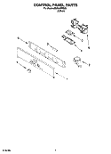 CONTROL PANEL PARTS Diagram and Parts List for IBD550PRS00  Whirlpool Wall Oven
