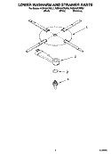 LOWER WASHARM AND STRAINER PARTS Diagram and Parts List for KUDK02CRBL2  KitchenAid Dishwasher