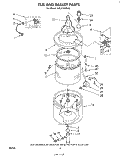 TUB AND BASKET Diagram and Parts List for LA5310XPW0  Whirlpool Washer