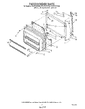 FREEZER DOOR Diagram and Parts List for ET20ZKXWG00  Whirlpool Refrigerator