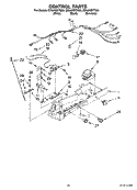 CONTROL PARTS Diagram and Parts List for ED5JHEXTS00  Whirlpool Refrigerator