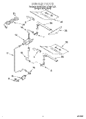 BURNER Diagram and Parts List for SB160PEEB1  Whirlpool Wall Oven
