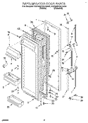 REFRIGERATOR DOOR Diagram and Parts List for 4ED25DQXAW00  Whirlpool Refrigerator