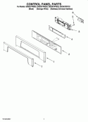 CONTROL PANEL PARTS Diagram and Parts List for GBD307PRS03  Whirlpool Wall Oven
