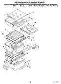REFRIGERATOR SHELF PARTS Diagram and Parts List for ED5FHAXVB00  Whirlpool Refrigerator