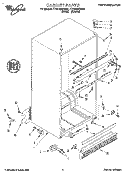CABINET Diagram and Parts List for ET22DMXBN02  Whirlpool Refrigerator