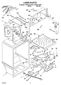 LINER Diagram and Parts List for KTRP21KLBT01  KitchenAid Refrigerator