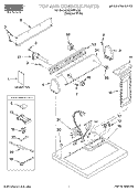 SECTION Diagram and Parts List for REX4634JQ0  Roper Dryer