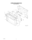 UPPER OVEN DOOR, LIT/OPTIONAL Diagram and Parts List for KEBI270SBL1  KitchenAid Wall Oven