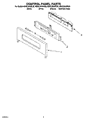 CONTROL PANEL PARTS Diagram and Parts List for KEHC309JBL06  KitchenAid Microwave Oven Combo