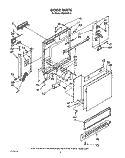 DOOR Diagram and Parts List for WU3000V3  Roper Dishwasher