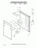 REFRIGERATOR DOOR PARTS Diagram and Parts List for WRT5L1SMYB00  Whirlpool Refrigerator