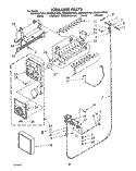 ICEMAKER, LIT/OPTIONAL Diagram and Parts List for ED25DWXTG04  Whirlpool Refrigerator