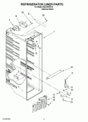 REFRIGERATOR LINER PARTS Diagram and Parts List for ED2LHEXTD10  Whirlpool Refrigerator