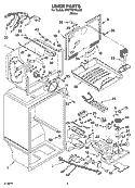 LINER PARTS Diagram and Parts List for 5VET1DTKLQ02  Whirlpool Refrigerator