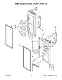 REFRIGERATOR DOOR PARTS Diagram and Parts List for KFXS25RYWH5  KitchenAid Refrigerator