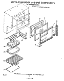UPPER OVEN DOOR AND UNIT Diagram and Parts List for RE960PXKW1  Whirlpool Range