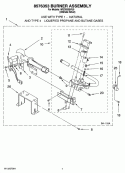 8576353 BURNER ASSEMBLY Diagram and Parts List for WGD9300VU0  Whirlpool Dryer