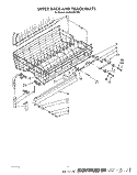 UPPER RACK AND TRACK Diagram and Parts List for 4KUDA220TW3  KitchenAid Dishwasher