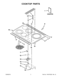COOKTOP PARTS Diagram and Parts List for KECD867XSS01  KitchenAid Cooktop