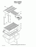 SHELF PARTS Diagram and Parts List for ET8WTEXVQ03  Whirlpool Refrigerator