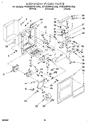 DISPENSER FRONT Diagram and Parts List for 4YED25DQAB00  Whirlpool Refrigerator