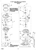 PUMP AND MOTOR Diagram and Parts List for KUDP23HB0  KitchenAid Dishwasher