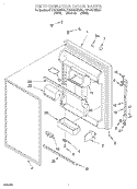 REFRIGERATOR DOOR Diagram and Parts List for ET21DMXDW04  Whirlpool Refrigerator