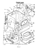 CABINET Diagram and Parts List for LG7686XPW0  Whirlpool Dryer