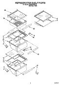 REFRIGERATOR SHELF PARTS Diagram and Parts List for KSRD22FKST19  KitchenAid Refrigerator