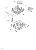 DISHRACK Diagram and Parts List for DU801DWGQ0  Whirlpool Dishwasher