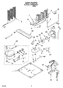 UNIT Diagram and Parts List for GT9SHKXKQ01  Whirlpool Refrigerator
