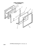 OVEN DOOR Diagram and Parts List for RM278BXV3  Whirlpool Microwave Oven Combo