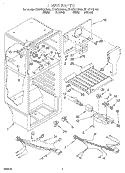 LINER Diagram and Parts List for ET16CKYHN00  Whirlpool Refrigerator