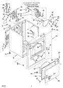 SECTION Diagram and Parts List for 3LER5436EQ1  Whirlpool Dryer