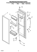 REFRIGERATOR DOOR PARTS Diagram and Parts List for KSRK25XLSS10  KitchenAid Refrigerator