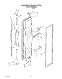 FREEZER DOOR Diagram and Parts List for 3XKGN705000  Whirlpool Refrigerator