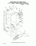 REFRIGERATOR LINER PARTS Diagram and Parts List for GD5RVAXVQ05  Whirlpool Refrigerator