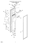 FREEZER DOOR Diagram and Parts List for 7GD22DFXFW00  Whirlpool Refrigerator